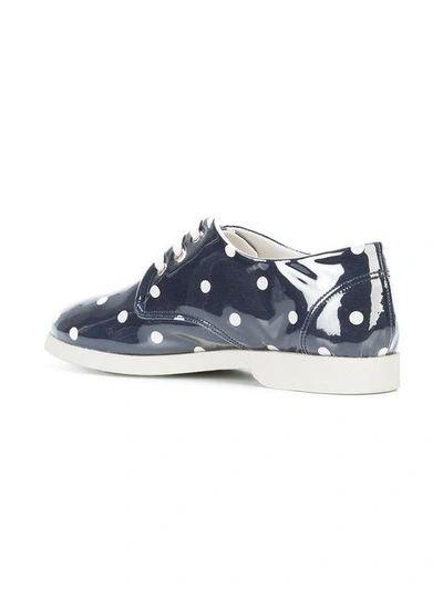 Shop Comme Des Garcons Girl Polka Dot Brogues In Blue