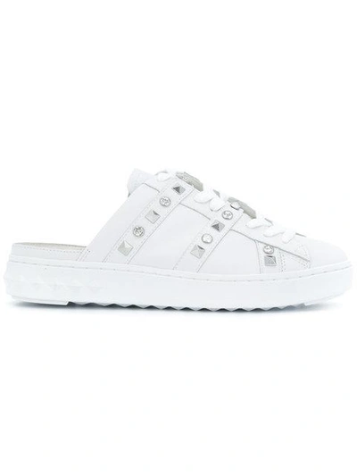 Shop Ash Studded Mule Sneakers In White