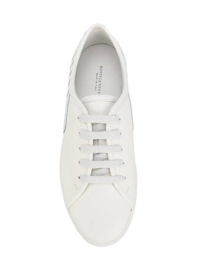 Shop Bottega Veneta Bianco Intrecciato Nappa Caramel Sneaker In White