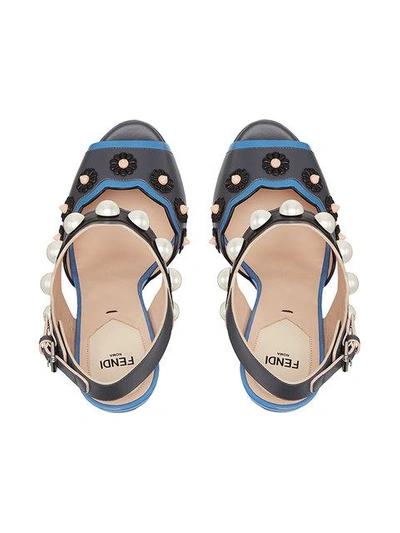Shop Fendi Studded Platform Sandals