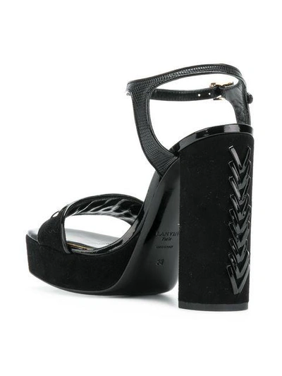 Shop Lanvin Chain-trimmed Platform Sandals In Black