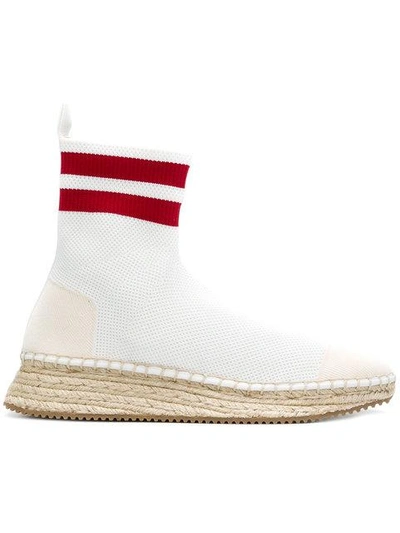 Shop Alexander Wang Dylan Sock Sneakers In White
