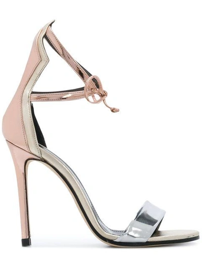 Shop Marc Ellis Open-toe Heel Sandals - Metallic