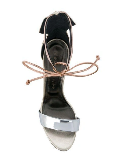 Shop Marc Ellis Open-toe Heel Sandals - Metallic