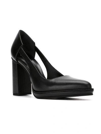 Shop Studio Chofakian Leather Pumps In Black