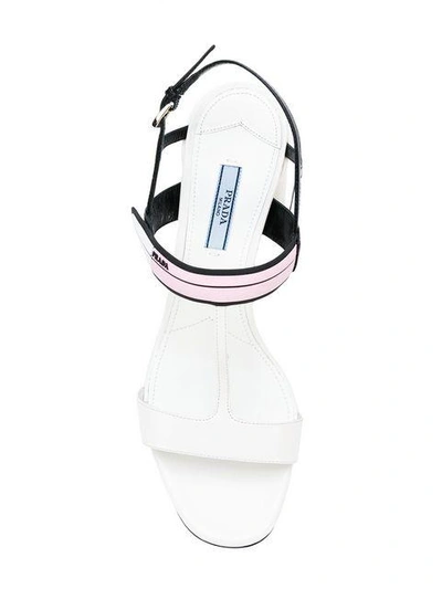 Shop Prada Slingback Sandals - White