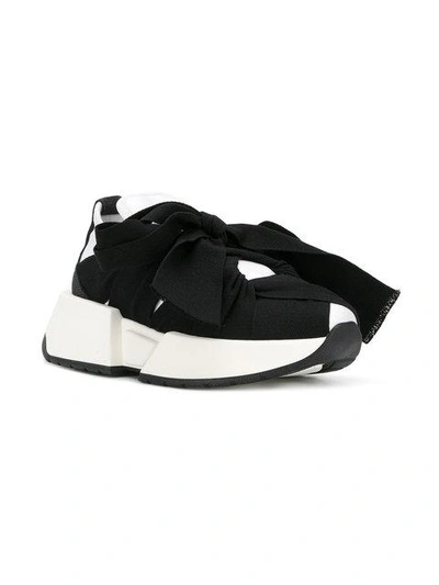 Shop Mm6 Maison Margiela Bow Tie Sneakers A In Black