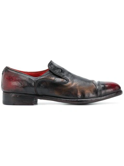 Shop Alberto Fasciani Worn Effect Loafers In Black