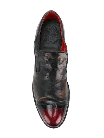 Shop Alberto Fasciani Worn Effect Loafers In Black