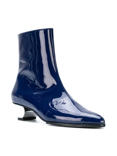 Shop Nicole Saldaã±a Structural Heeled Boots In Blue