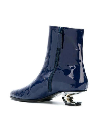 Shop Nicole Saldaã±a Structural Heeled Boots In Blue