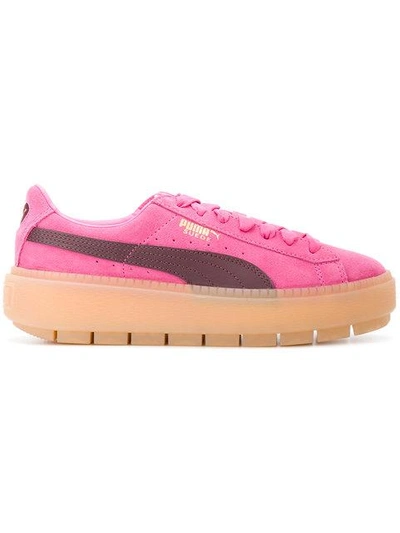 Shop Puma Platform Trace Block Sneakers In Pink