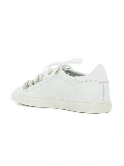 Toga Pulla Cutout Lace-up Sneakers - White | ModeSens