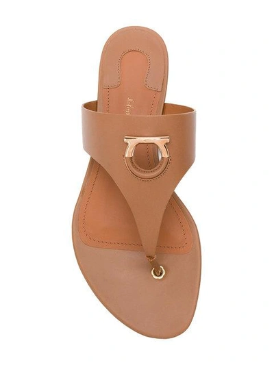Shop Ferragamo Enfola Sandals In Brown
