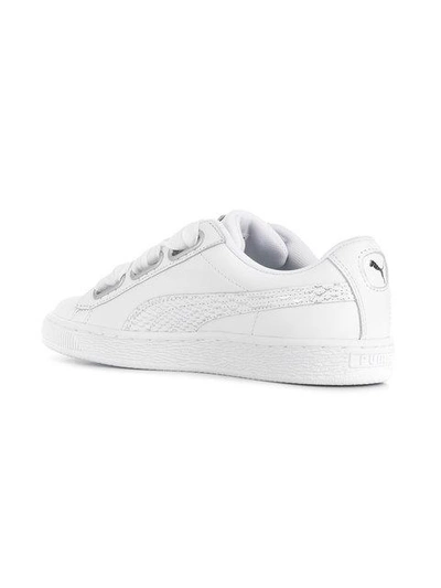 Shop Puma Basket Heart Sneakers - White