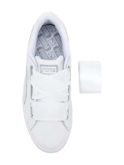 Shop Puma Basket Heart Sneakers - White