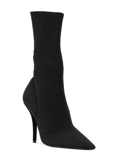 Shop Yeezy High Ankle Boots In Black