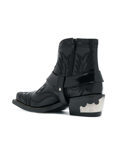 Shop Toga Western Ankle Boots In Black