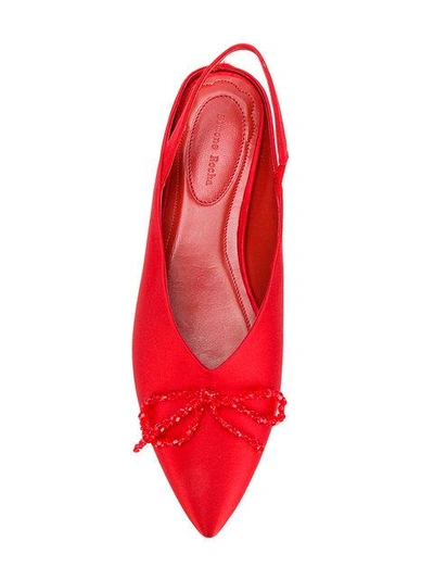 Shop Simone Rocha Slingback Style Ballerinas In Red