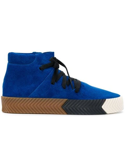 Shop Adidas Originals By Alexander Wang Skate Mid Sneakers In Blue