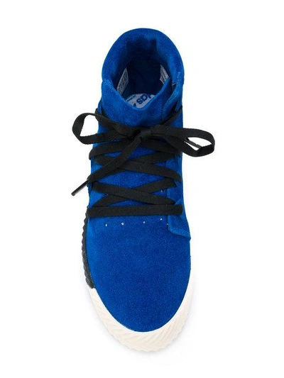 Shop Adidas Originals By Alexander Wang Skate Mid Sneakers In Blue