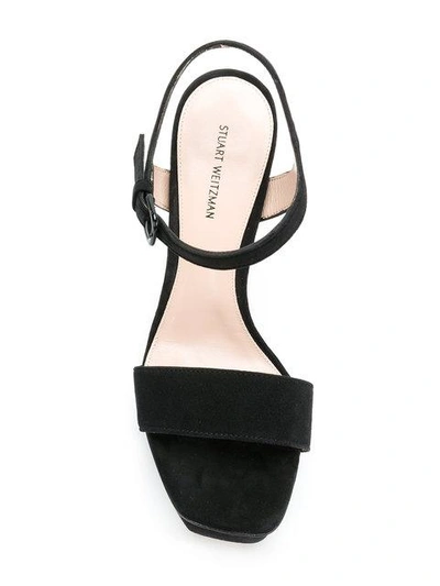 Shop Stuart Weitzman Single Platform Sandals - Black