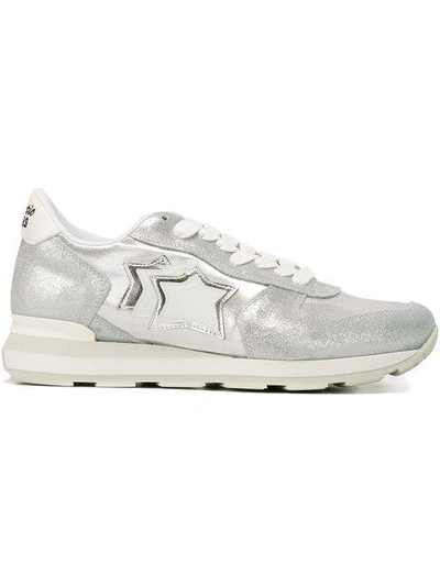 Shop Atlantic Stars 'vega' Metallic Sneakers - Grey