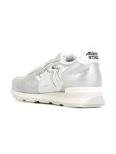 Shop Atlantic Stars 'vega' Metallic Sneakers - Grey