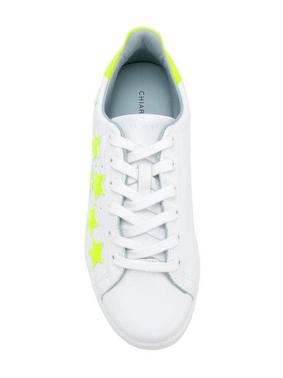 Shop Chiara Ferragni Embellished Roger Sneakers In White