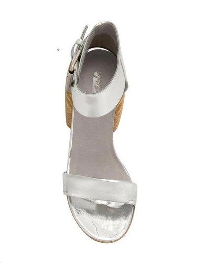 Shop Marsèll Block Heel Sandals In Metallic