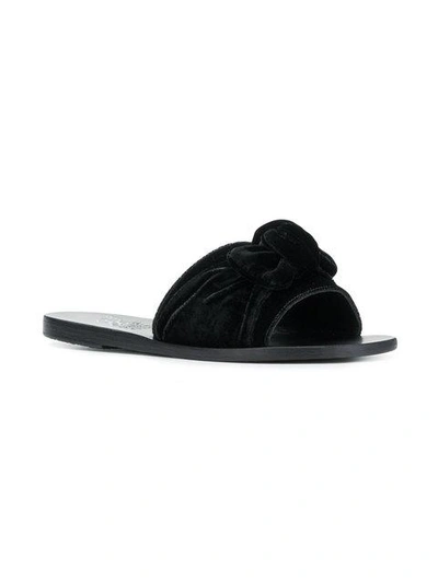 Shop Ancient Greek Sandals Taygete Bow Sandals - Black