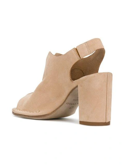 Shop Del Carlo Block Heel Sandals - Neutrals
