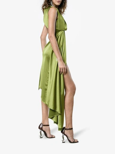 Saint Laurent Brown Opyum 110 Leather Sandals