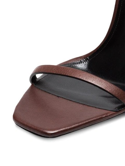 Saint Laurent Brown Opyum 110 Leather Sandals