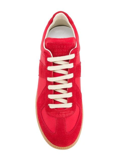 Shop Maison Margiela Replica Sneakers In Red