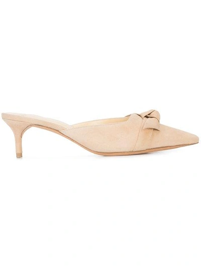 Shop Alexandre Birman Pointed Bow Pumps - Neutrals