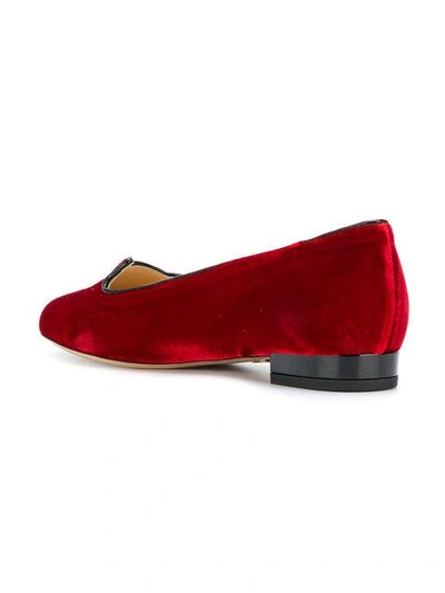 Shop Charlotte Olympia Kitty Slippers - Red