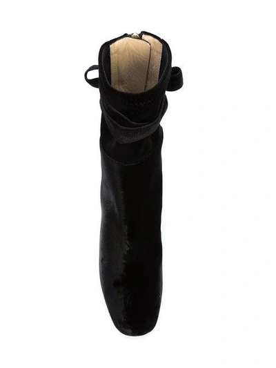 Shop Monique Lhuillier Tie Detail Stiletto Boots