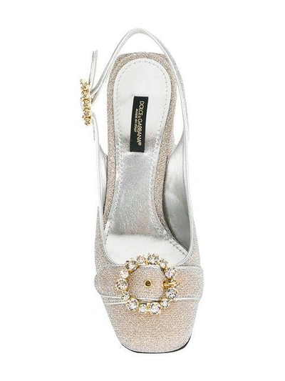 Shop Dolce & Gabbana Jackie Pumps In Metallic