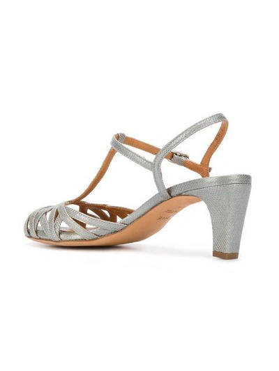 Shop Chie Mihara Fish Scale Strappy Sandals In Grey