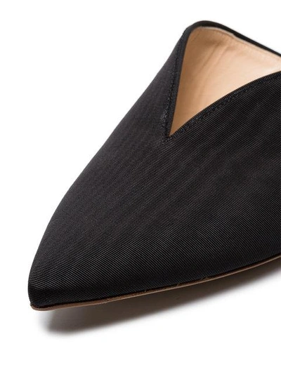 Shop Attico Black Cara 50 Fabric Mules