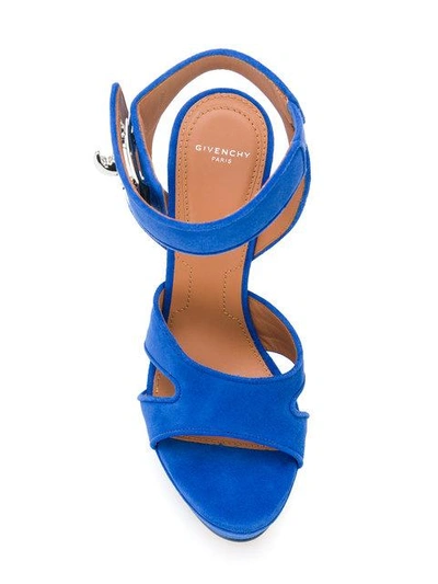 Shop Givenchy Shark Lock Sandals - Blue