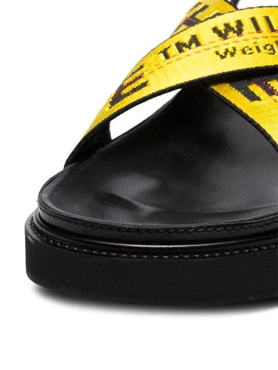 Shop Off-white Black Industrial Belt Leather Sandals