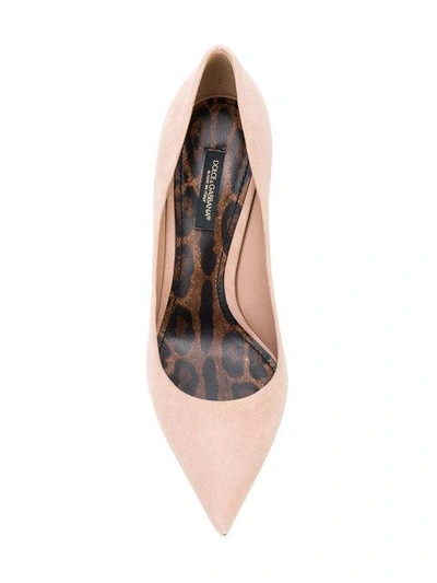Shop Dolce & Gabbana Pointed Toe Pumps In Neutrals