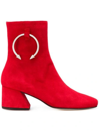 Shop Dorateymur Pierced Boots - Red