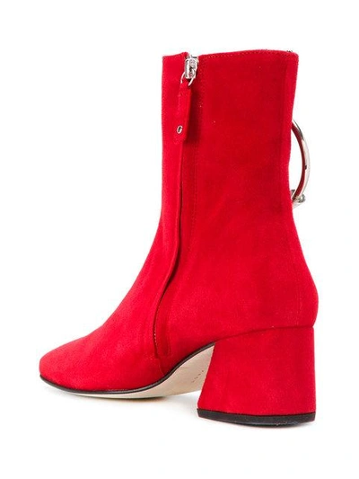 Shop Dorateymur Pierced Boots - Red