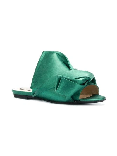 Shop N°21 Nº21 Abstract Bow Sandals - Green
