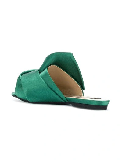 Shop N°21 Nº21 Abstract Bow Sandals - Green