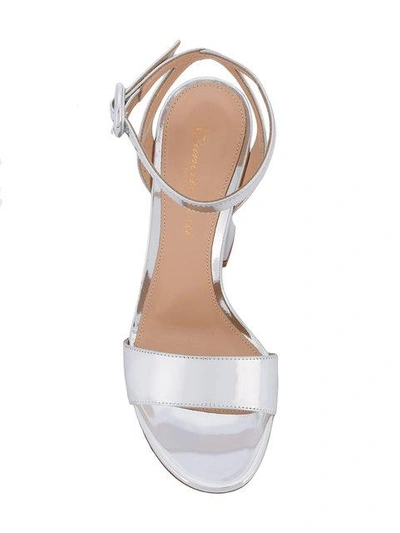 Shop Gianvito Rossi Block-heel Sandals - Metallic