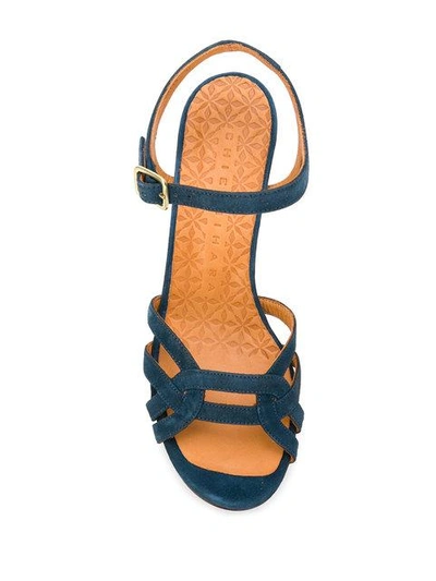 Shop Chie Mihara Suede Ankle Strap Sandals In Blue